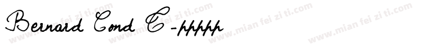 Bernard Cond T字体转换